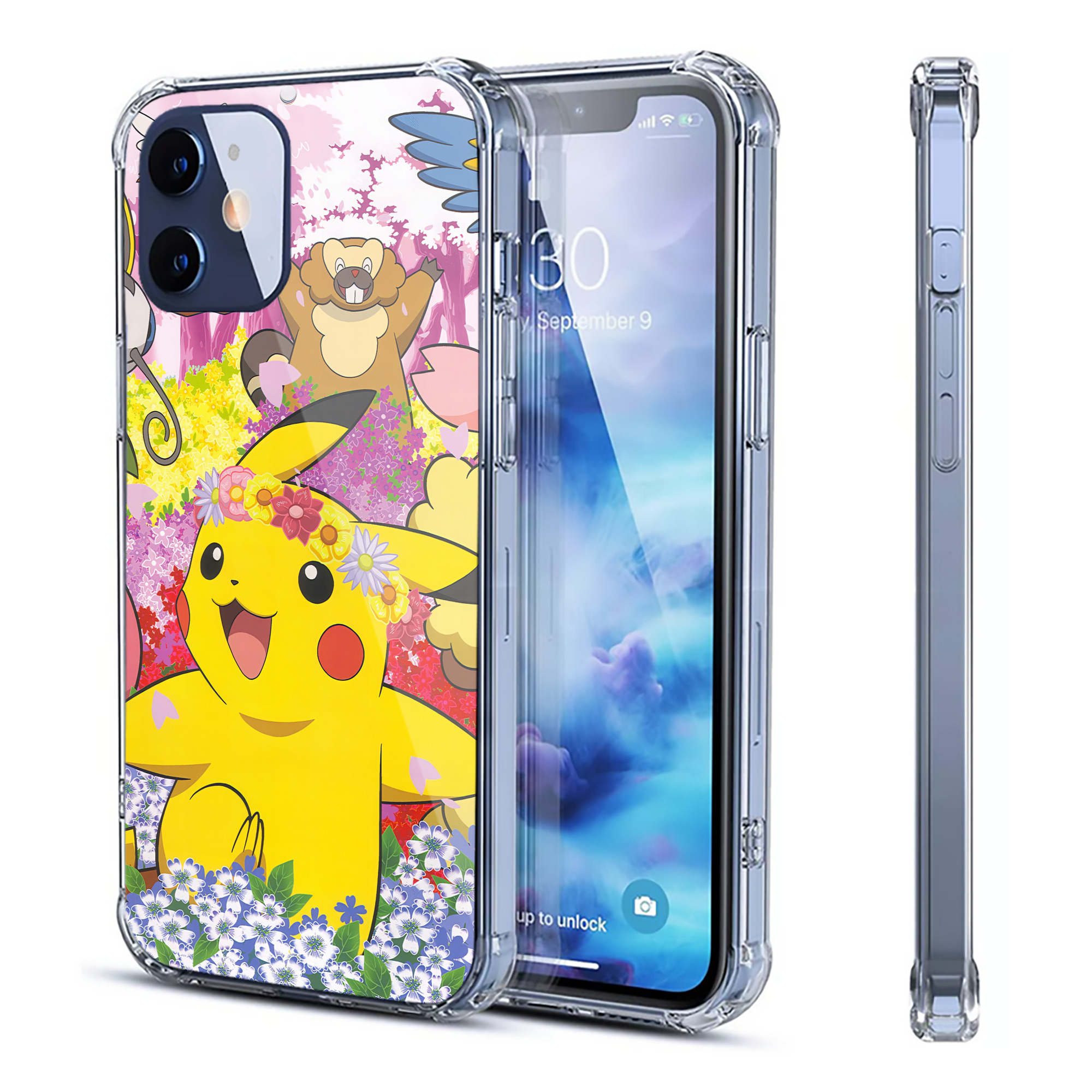 （画像用） ポケットモンスター Pokémon 【iPhone 12シリーズ対応】透明スマホケース（クリアソフトケース）